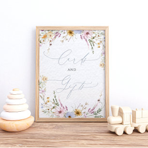 Baby in Bloom Wildflower Douche Kaarten en geschen Poster