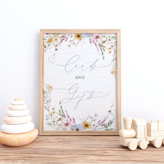 Baby in Bloom Wildflower Douche Kaarten en geschen Poster