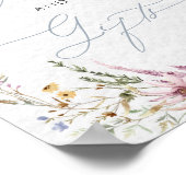 Baby in Bloom Wildflower Douche Kaarten en geschen Poster (Hoek)