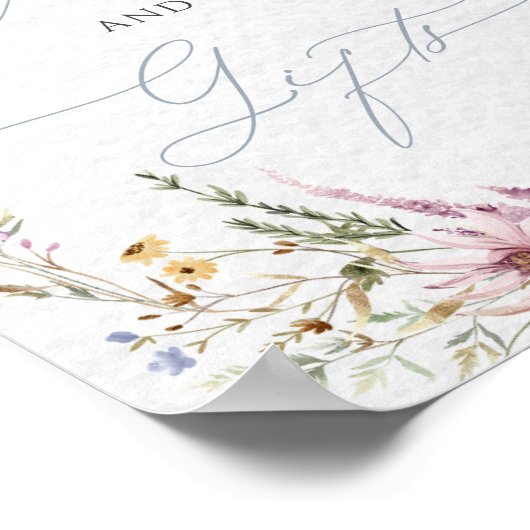Baby in Bloom Wildflower Douche Kaarten en geschen Poster (Hoek)