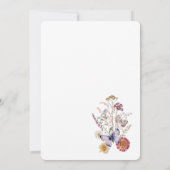 Baby in Bloom Wildflower Dusty Roos Baby shower Kaart (Achterkant)