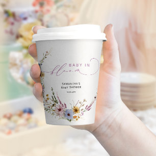 Baby in Bloom Wildflower Elegant Baby shower Papieren Bekers