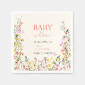 Baby in Bloom Wildflower Elegant Baby shower Servet (Voorkant)