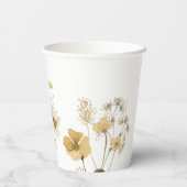 Baby in Bloom Wildflower Elegant boho Baby shower Papieren Bekers (Achterkant)
