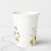 Baby in Bloom Wildflower Elegant boho Baby shower Papieren Bekers (Rechts)