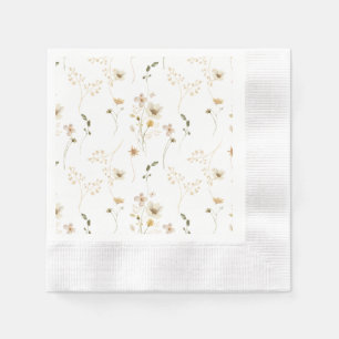 Baby in Bloom Wildflower Elegant boho Baby shower Servet