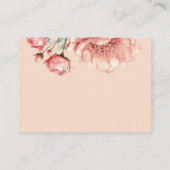 Baby in Bloom WildFlower Elegant Roze Baby shower Informatiekaartje (Achterkant)