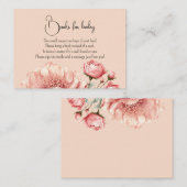 Baby in Bloom WildFlower Elegant Roze Baby shower Informatiekaartje (Voorkant / Achterkant)