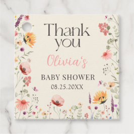 Baby in Bloom Wildflower Floral Baby shower Bedankjes Labels