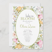 Baby in Bloom Wildflower Floral Baby shower Kaart (Voorkant)