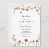 Baby in Bloom Wildflower Floral Baby shower Kaart (Voorkant)