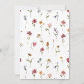 Baby in Bloom Wildflower Floral Baby shower Kaart (Achterkant)
