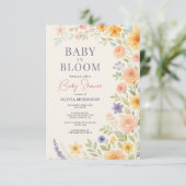 Baby In Bloom Wildflower Floral Baby Shower Kaart (Staand voorkant)