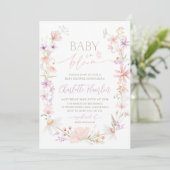 Baby in Bloom Wildflower Floral Baby shower Kaart (Staand voorkant)