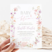 Baby in Bloom Wildflower Floral Baby shower Kaart