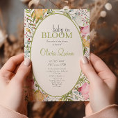 Baby in Bloom Wildflower Floral Baby shower Kaart