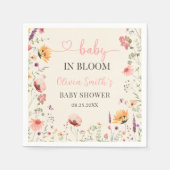 Baby in Bloom Wildflower Floral Baby shower Servet (Voorkant)