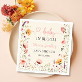 Baby in Bloom Wildflower Floral Baby shower Servet