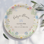 Baby in Bloom Wildflower Floral Butterfly Shower Papieren Bordje<br><div class="desc">Voor je moeder, die een "Baby in Bloom" heeft. Aardse tonen met zachte pasteltinten, geschilderde waterverf, delicaat licht en luchtvochtige wilde bloemen in een breed omgeven door bijen en vlinders en de scripttypografie handschrift en de naam van je moeder-tot-zijn. Kunst gemaakt en grafisch ontworpen door internationaal erkende kunstenaar en ontwerper,...</div>