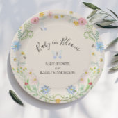 Baby in Bloom Wildflower Floral Butterfly Shower Papieren Bordje