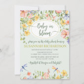 Baby in Bloom Wildflower Garden Baby shower Kaart (Voorkant)