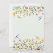 Baby in Bloom Wildflower Garden Baby shower Kaart (Achterkant)