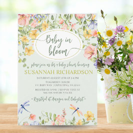 Baby in Bloom Wildflower Garden Baby shower Kaart