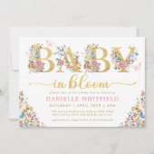 Baby in Bloom  Wildflower Garden Shower Kaart (Voorkant)