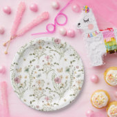 Baby in Bloom Wildflower Girl Baby shower Papieren Bordje (Feest)