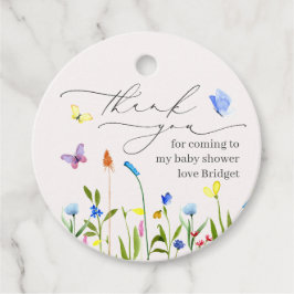 Baby in Bloom Wildflower Hartelijk dank Bedankjes Labels