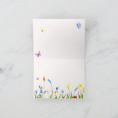  Baby in Bloom Wildflower Hartelijk dank Bedankkaart (Binnen)