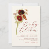 Baby in Bloom Wildflower Herfst Baby shower Kaart (Voorkant)