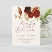 Baby in Bloom Wildflower Herfst Baby shower Kaart (Staand voorkant)