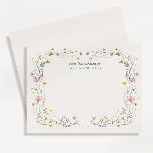 Baby in Bloom Wildflower-kinderkamerbriefkaart Kaart
