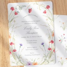 Baby in Bloom-Wildflower Lente Baby Meisje Shower