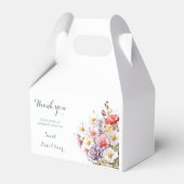 Baby in Bloom WildFlower Lila Baby shower Bedankdoosjes (Achterkant)