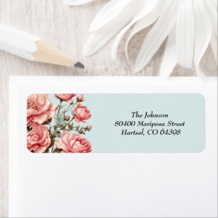 Baby in Bloom WildFlower Lila Baby shower Etiket