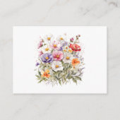Baby in Bloom WildFlower Lila Baby shower Informatiekaartje (Achterkant)