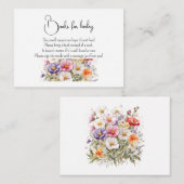 Baby in Bloom WildFlower Lila Baby shower Informatiekaartje (Voorkant / Achterkant)