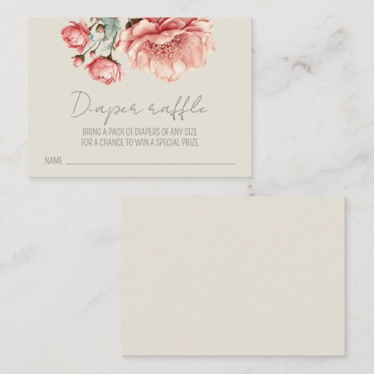 Baby in Bloom WildFlower Lila Baby shower Informatiekaartje (Voorkant / Achterkant)