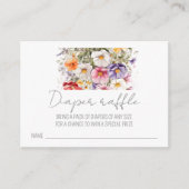 Baby in Bloom WildFlower Lila Baby shower Informatiekaartje (Voorkant)