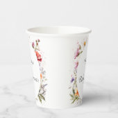 Baby in Bloom WildFlower Lila Baby shower Papieren Bekers (Links)