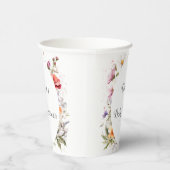 Baby in Bloom WildFlower Lila Baby shower Papieren Bekers (Rechts)