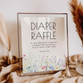 Baby in Bloom Wildflower Luier Raffle Sign Poster