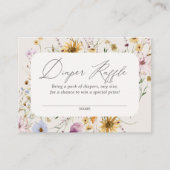 Baby in Bloom Wildflower Luier Raffle Ticket Informatiekaartje (Voorkant)