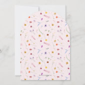 Baby in Bloom Wildflower Meisje Baby shower Bogen Kaart (Achterkant)