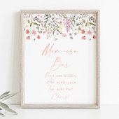 Baby In Bloom Wildflower Mimosa Bar Teken Poster