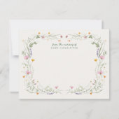 Baby in Bloom Wildflower Nursery Note Card Kaart (Voorkant)
