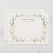 Baby in Bloom Wildflower Nursery Note Card Kaart (Voorkant / Achterkant)