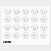 Baby in Bloom Wildflower Oh Baby Favor Ronde Sticker (Vel)